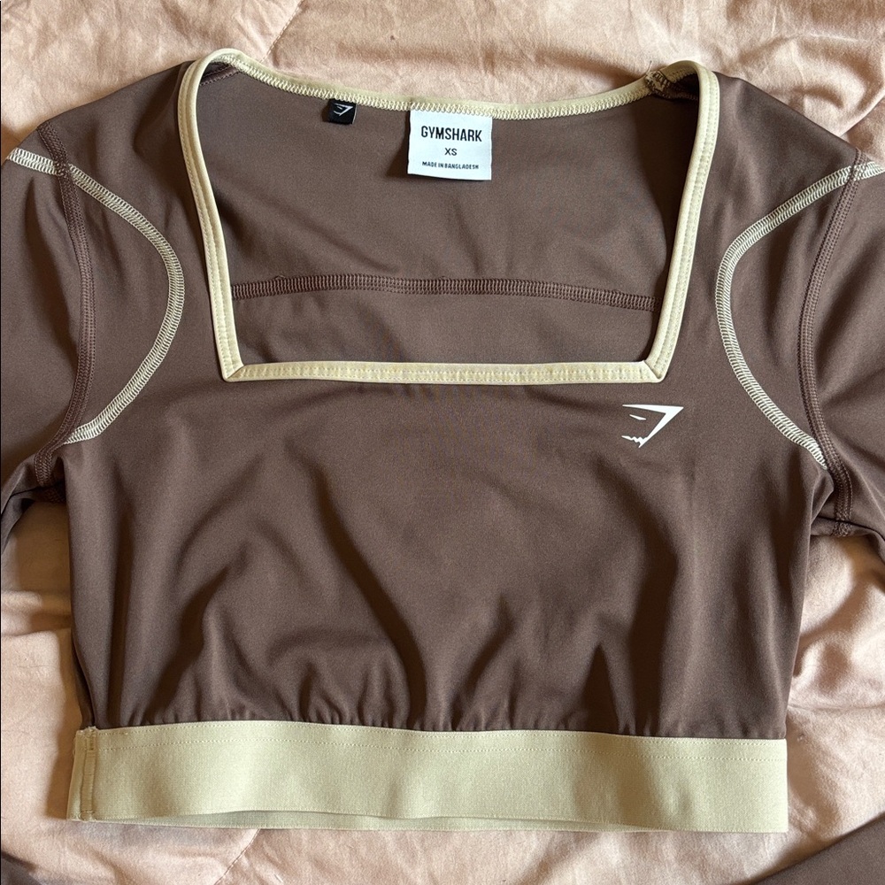 Gymshark long sleeve 2 tone crop - Picture 3 of 5
